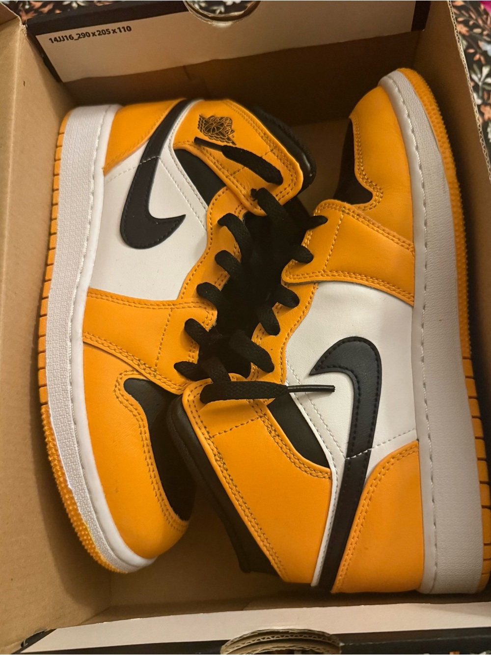 Jordan Kids High-Top Sneakers - Yellow / Black / White